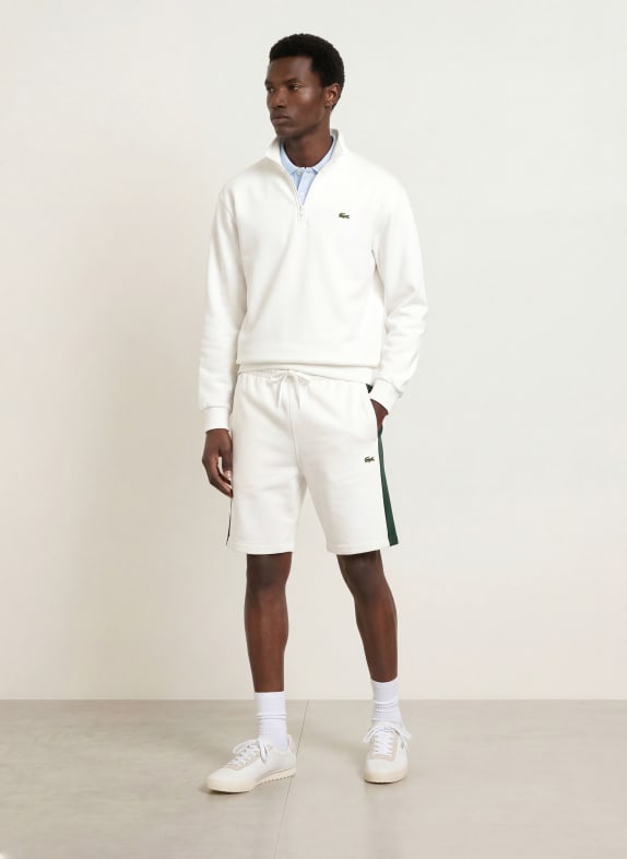 LACOSTE Sweater met halve rits ECRU