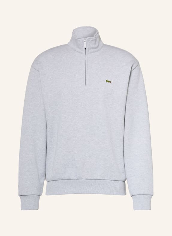 LACOSTE Half-zip sweatshirt LIGHT GRAY