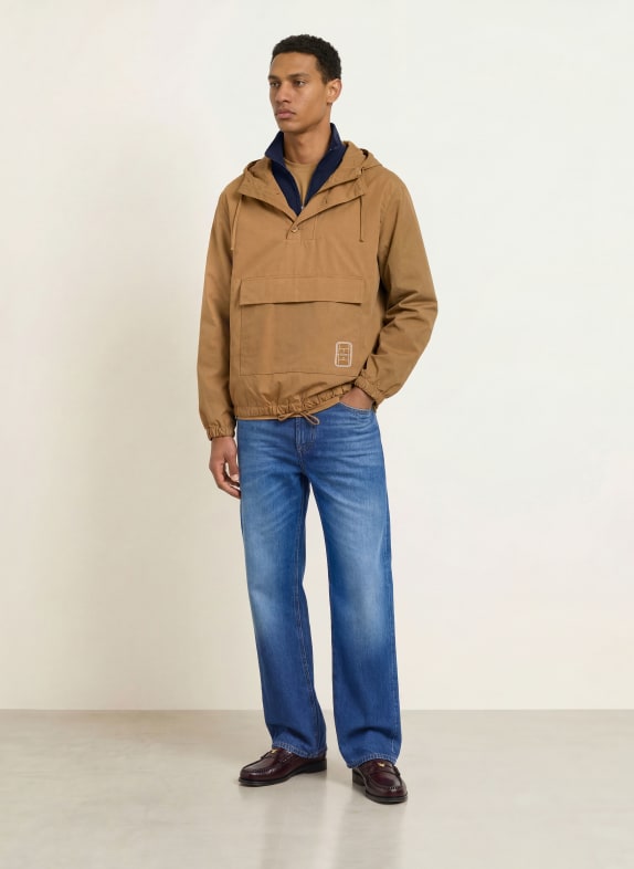 LACOSTE Sweater met halve rits DONKERBLAUW