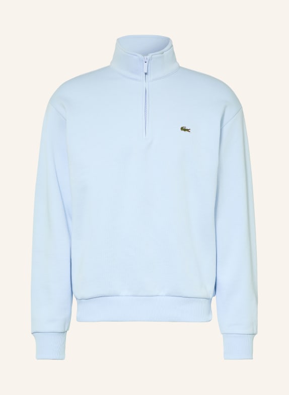 LACOSTE Sweater met halve rits LICHTBLAUW