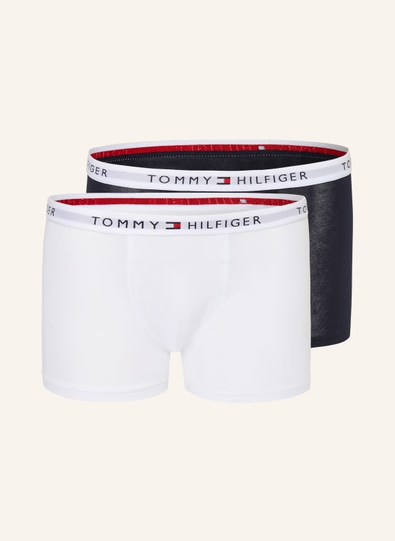 TOMMY HILFIGER Lot de 2 caleçons BLEU FONCÉ / BLANC