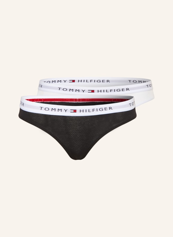 TOMMY HILFIGER 2er-Pack Slips SCHWARZ / WEISS