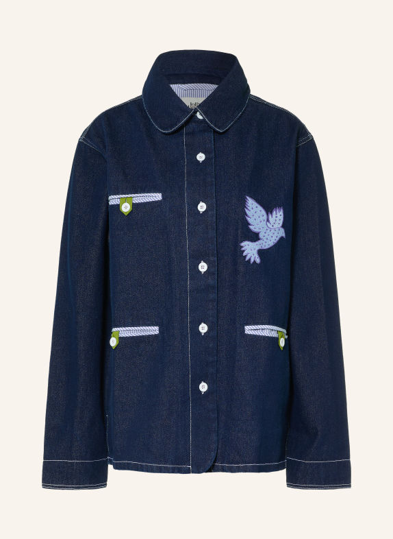 lollys laundry Jeans-Overshirt EDDALL DUNKELBLAU