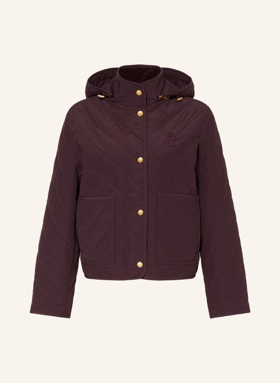 TOMMY HILFIGER Quilted jacket with removable hood DARK RED