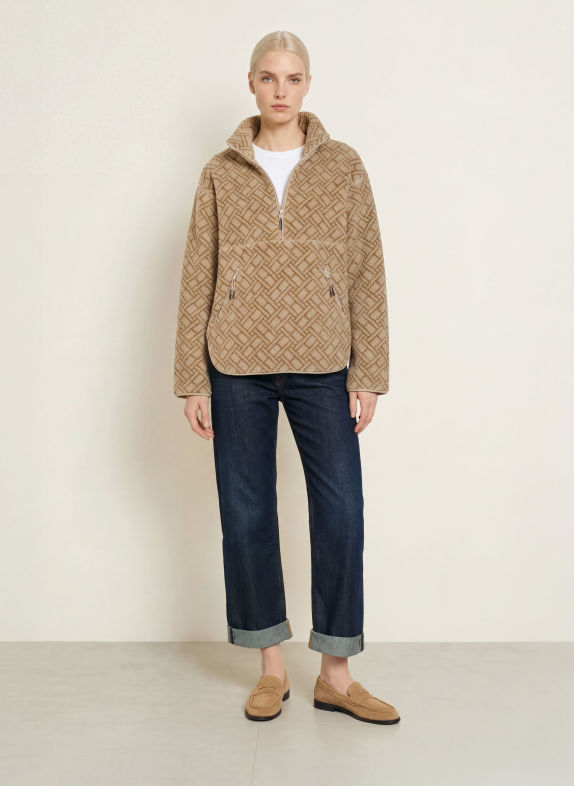 TOMMY HILFIGER Teddyfell-Troyer CAMEL / BRAUN