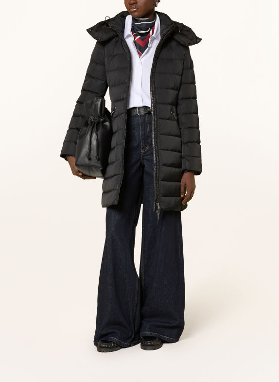 TOMMY HILFIGER Daunenmantel mit abnehmbarer Kapuze SCHWARZ