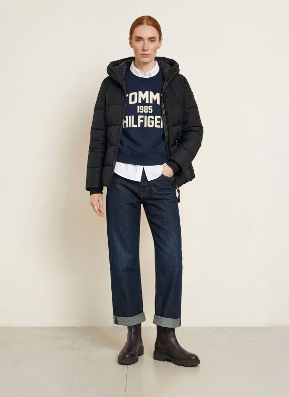 TOMMY HILFIGER Donsjas ZWART