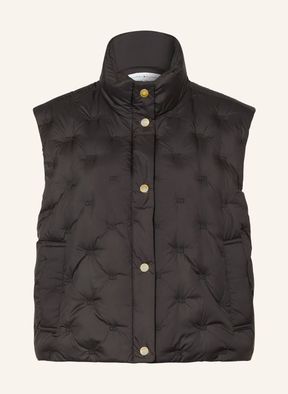 TOMMY HILFIGER Down vest BLACK