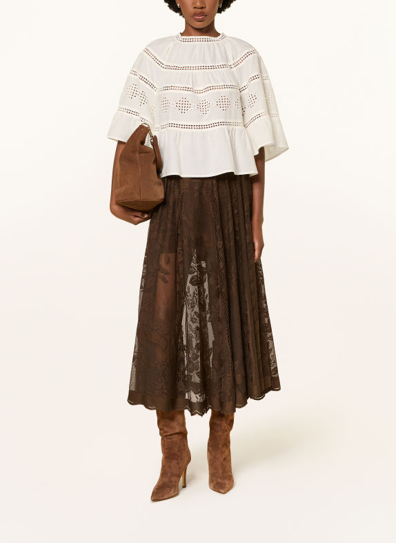 lollys laundry COLLINSLL Lace Skirt BROWN