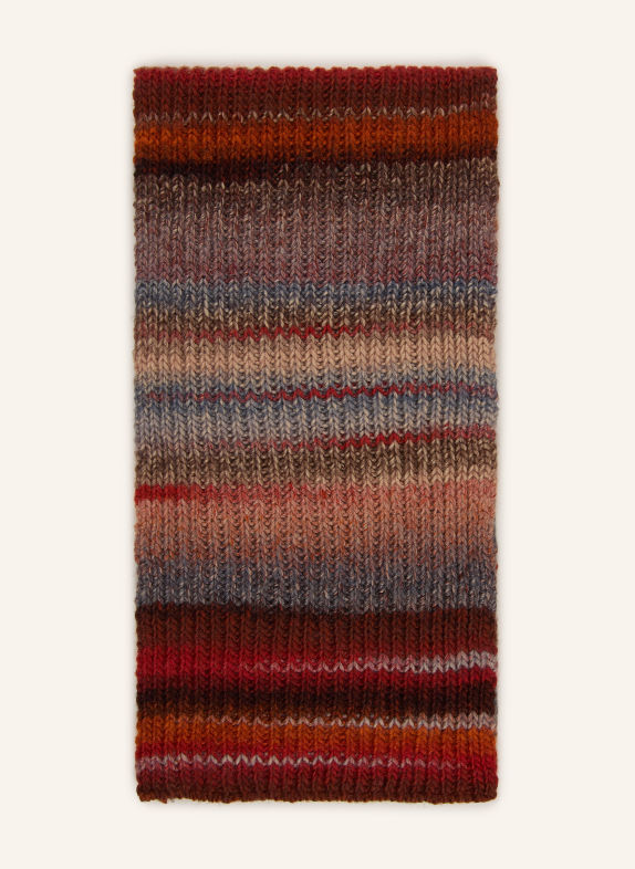 lollys laundry DAFNELL Scarf DARK RED / DARK ORANGE / LIGHT BLUE