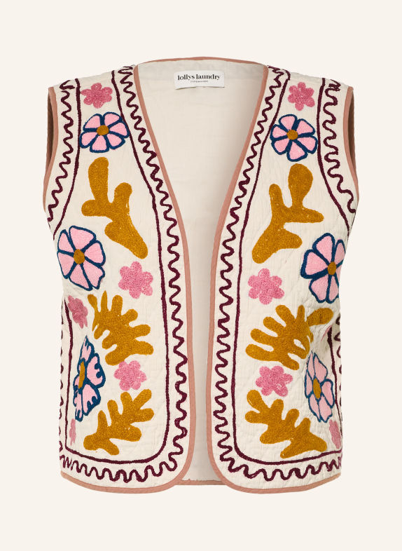 lollys laundry HONEYLL Vest CREAM / DARK RED / BLUE