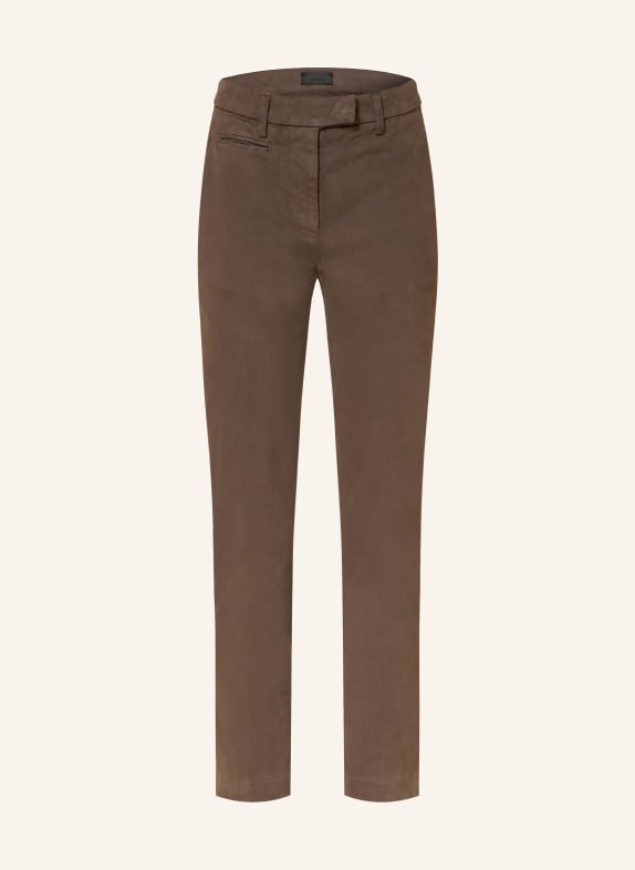 Dondup Pantalon Chino 7/8 MARRON FONCÉ
