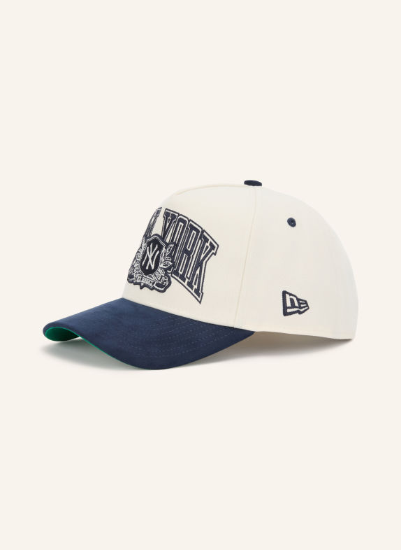 NEW ERA Cap WORDMARK SUEDE E-FRAME CREME / GRÜN / DUNKELBLAU