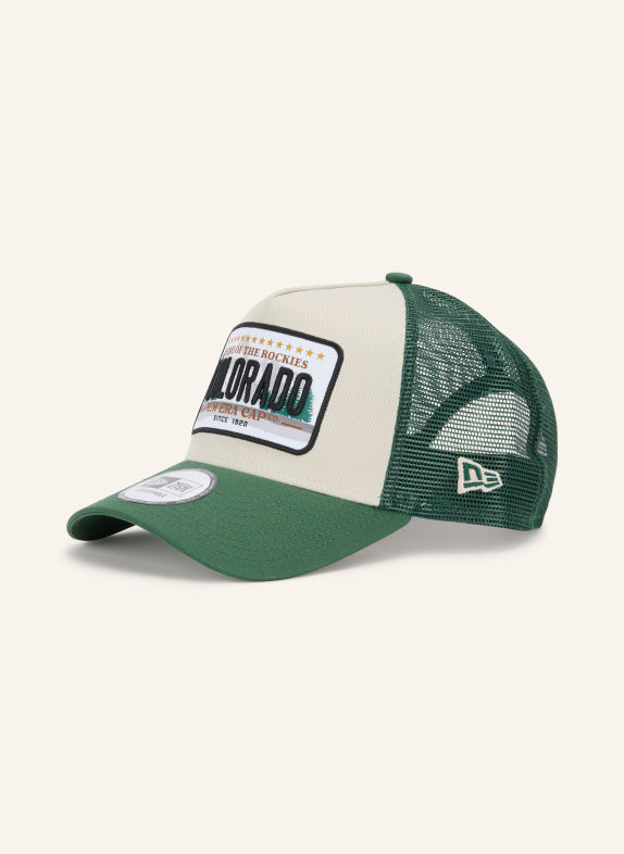 NEW ERA LICENCE PLATE TRUCKER Cap GREEN / BEIGE