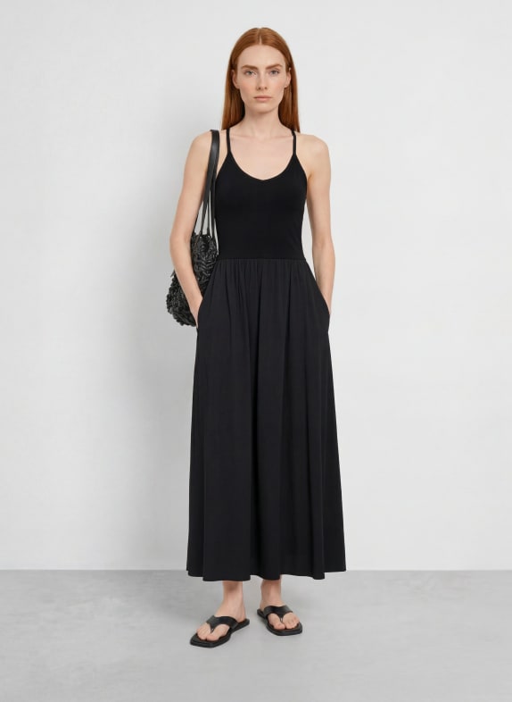 Sweaty Betty Kleid im Materialmix SCHWARZ