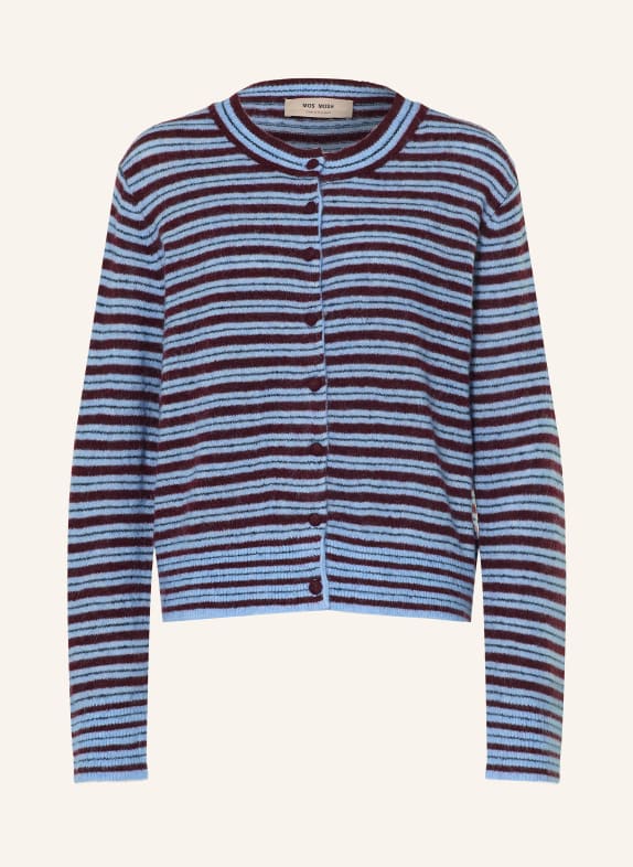 MOS MOSH Strickjacke MMMILVI HELLBLAU / DUNKELROT / DUNKELBLAU