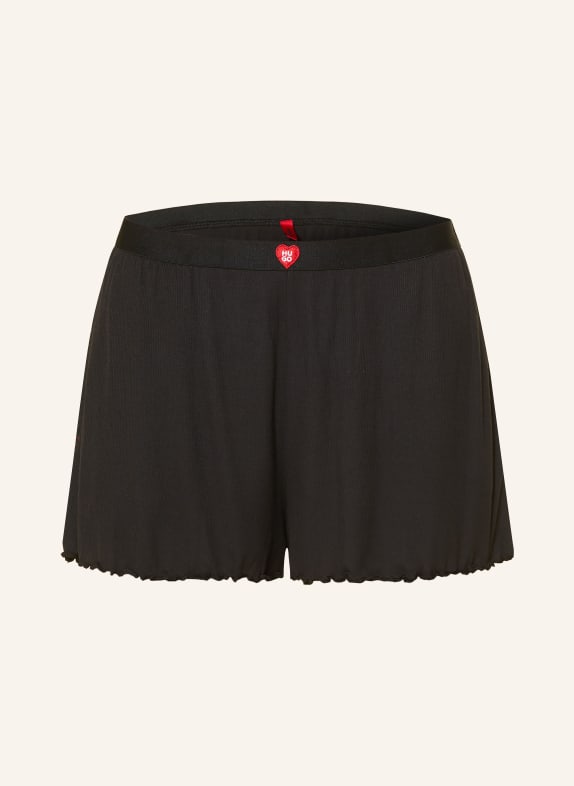 HUGO HUGO HEARTS Lounge shorts BLACK / RED