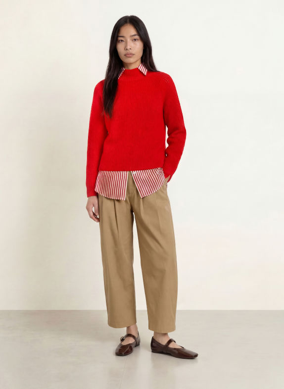 darling harbour Pullover mit Cashmere RED