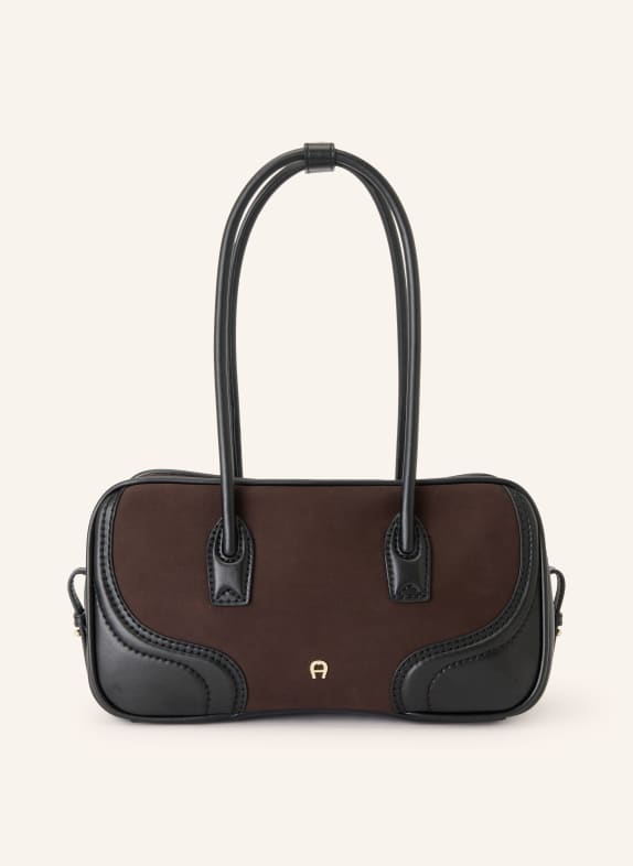 AIGNER Handtasche SCHWARZ / DUNKELBRAUN
