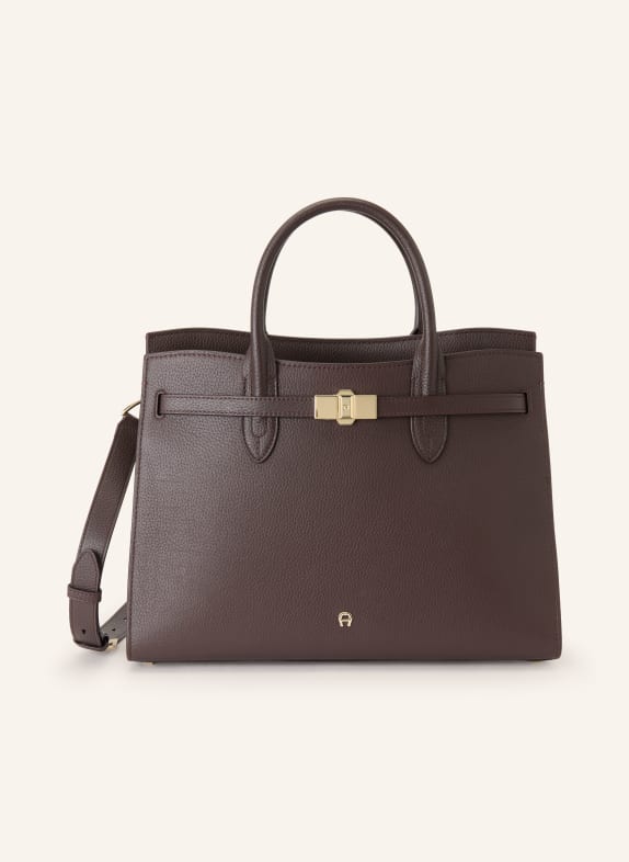 AIGNER FARAH Handbag DARK BROWN / GOLD
