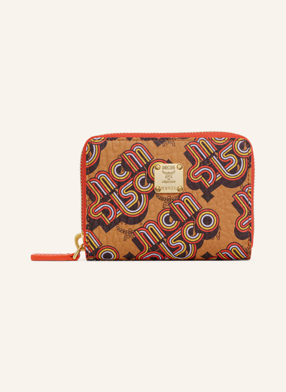 MCM AREN VISETOS MINI Wallet COGNAC / GOLD / ORANGE