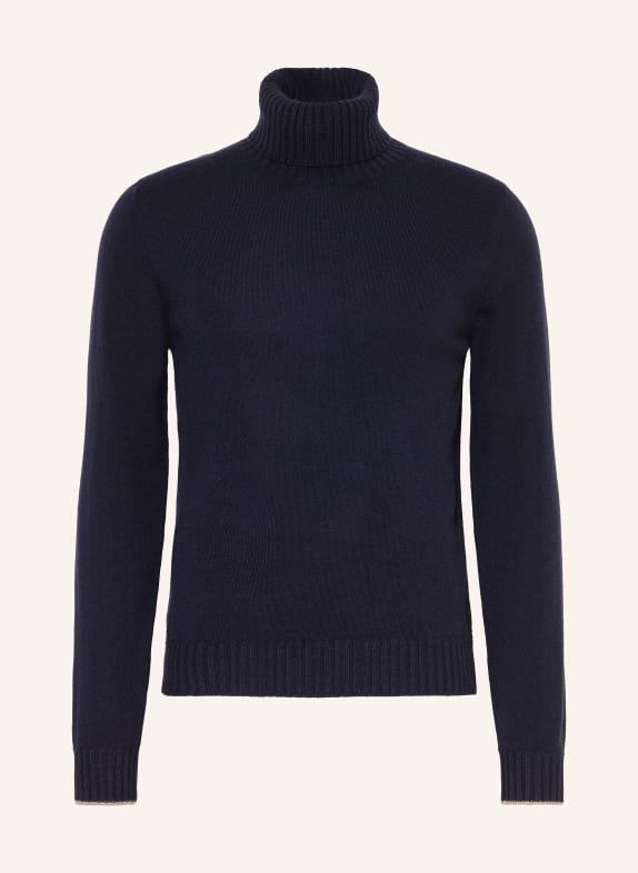 FIORONI Rollkragenpullover aus Cashmere DUNKELBLAU