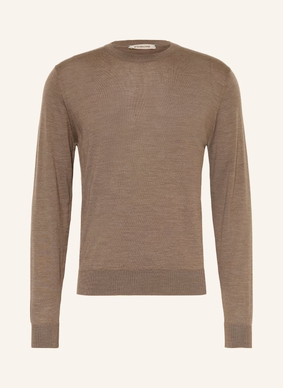 FIORONI Pullover aus Merinowolle TAUPE