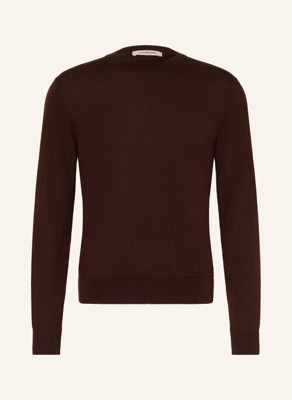 FIORONI Pullover aus Merinowolle DUNKELROT
