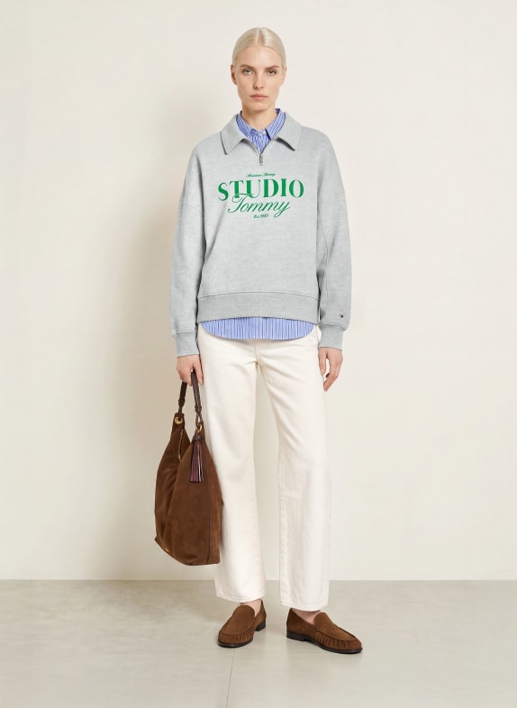 TOMMY HILFIGER Sweat-Poloshirt GRIJS