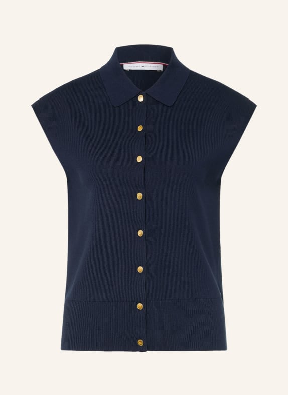 TOMMY HILFIGER Strickweste DUNKELBLAU