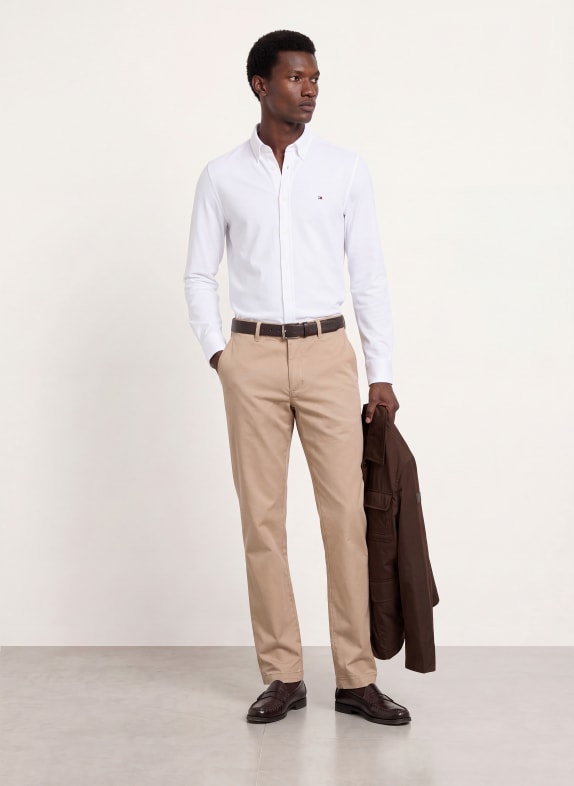 TOMMY HILFIGER Piqué-overhemd Slim Ft WIT