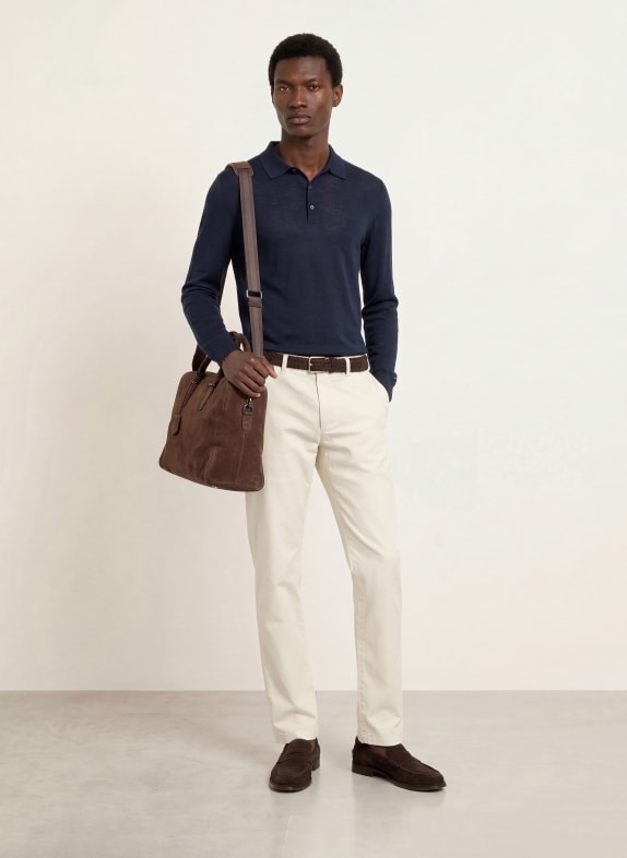 TOMMY HILFIGER Stickad pikétröja MÖRKBLÅ