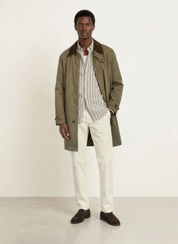 TOMMY HILFIGER Flanellen overhemd, regular fit KAKI / ECRU