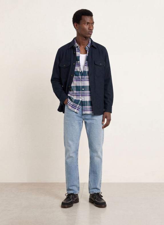 TOMMY HILFIGER Overshirt DONKERBLAUW