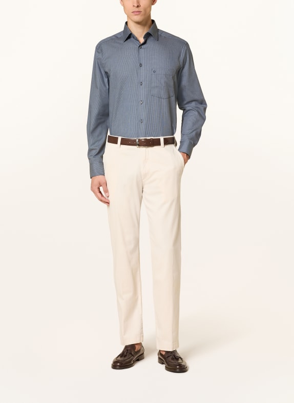 OLYMP Luxor Comfort Fit Shirt DARK BLUE / LIGHT BLUE