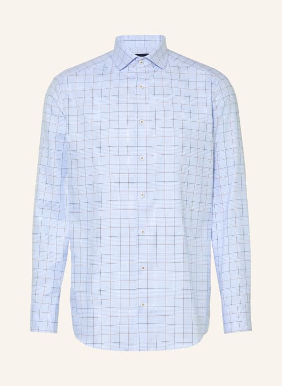 OLYMP Hemd LUXOR modern fit HELLBLAU / BRAUN / DUNKELBLAU