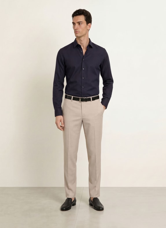 OLYMP Hemd No. Six super slim stretchable DUNKELBLAU / BLAU