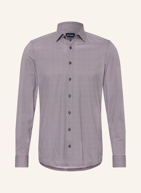OLYMP Chemise en jersey 24/Seven, coupe ajustée pour le Body BLANC / GRIS / ROUGE FONCÉ