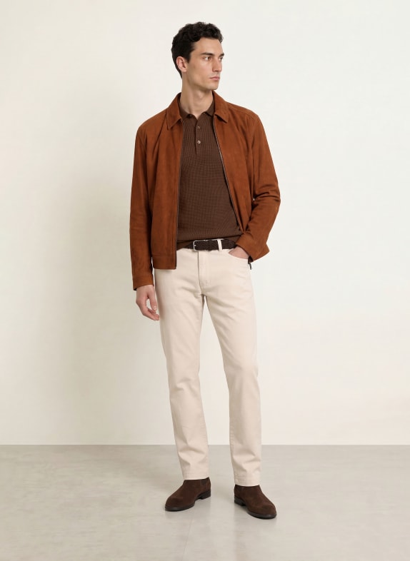 OLYMP Polo en maille MARRON