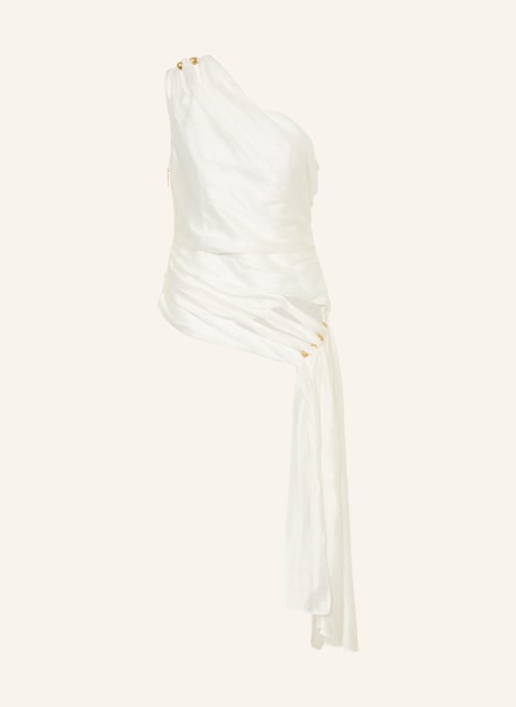 Aje. CAPTURE one-shoulder top with decorative beads WHITE