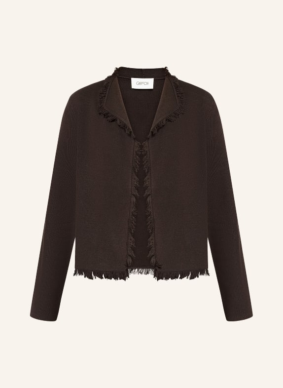 CARTOON Knit wrap DARK BROWN