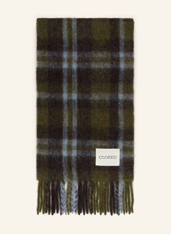 CLOSED Schal DUNKELBRAUN / KHAKI / HELLBLAU