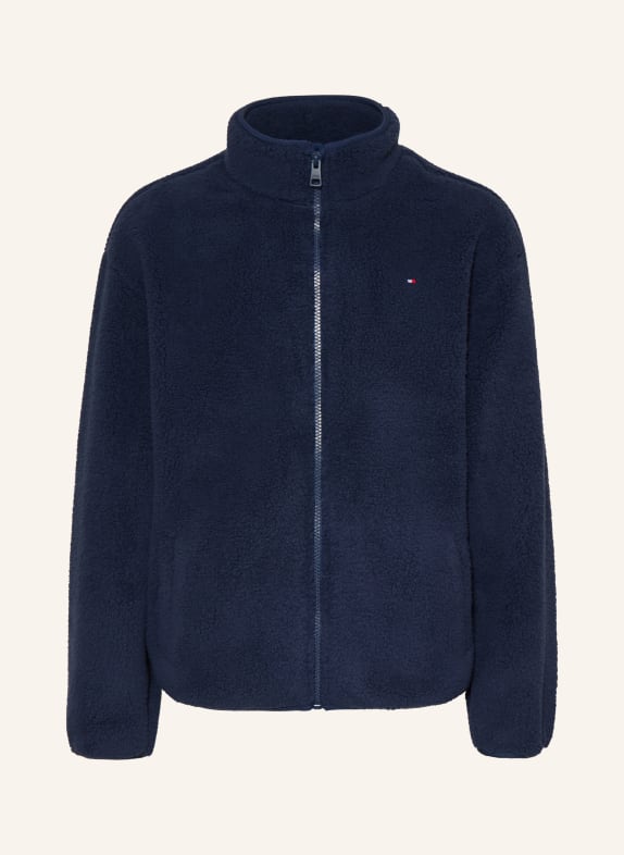 TOMMY HILFIGER Fleece jacket DARK BLUE / RED / WHITE