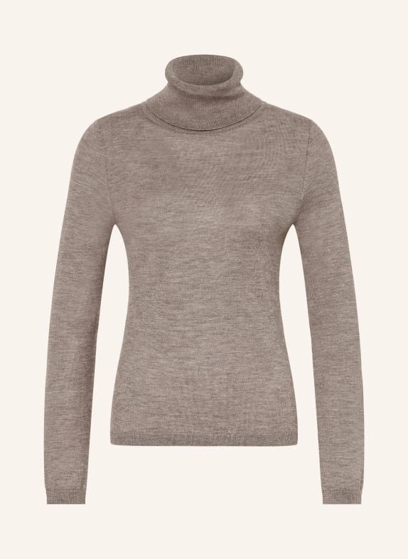 FTC CASHMERE Rollkragenpullover mit Cashmere TAUPE