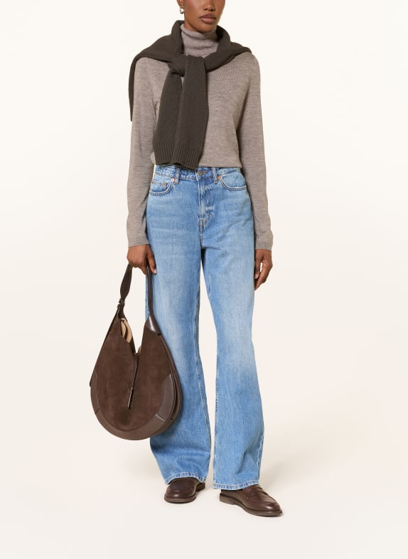 FTC CASHMERE Coltrui met col en kasjmier TAUPE
