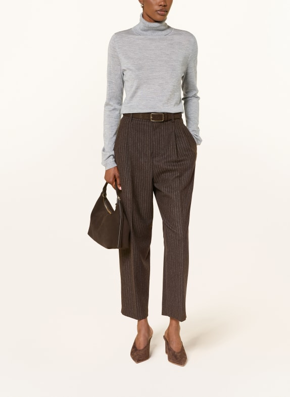 FTC CASHMERE Coltrui met col en kasjmier LICHTGRIJS