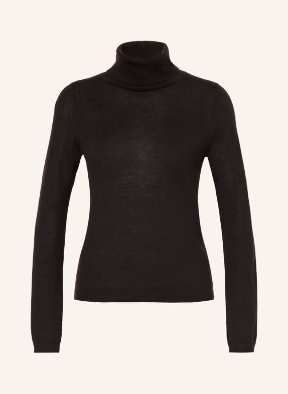 FTC CASHMERE Rollkragenpullover mit Cashmere DUNKELBRAUN