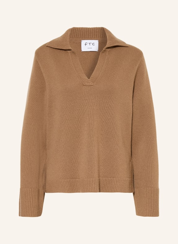FTC CASHMERE Pull en cachemire CHAMEAU