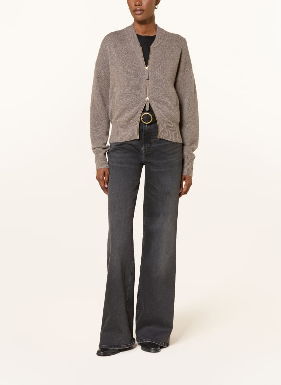 FTC CASHMERE Vest van kasjmier TAUPE
