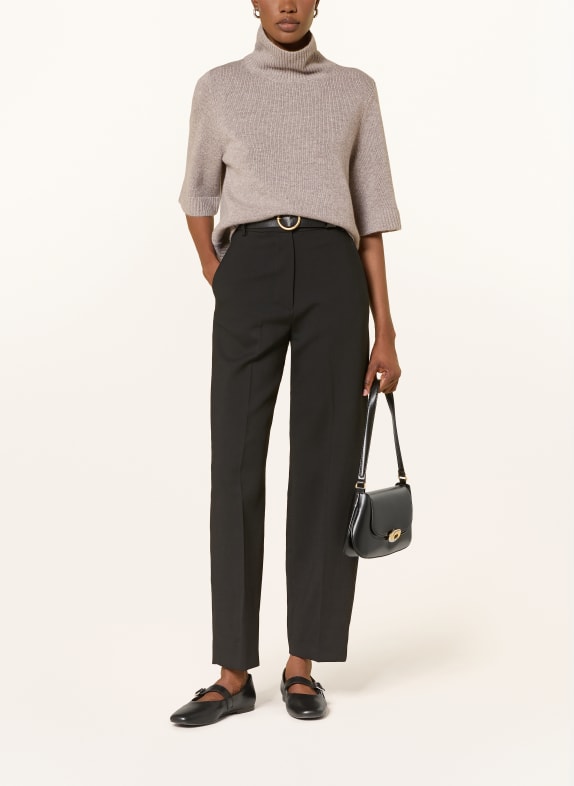 FTC CASHMERE Gebreid shirt van kasjmier TAUPE
